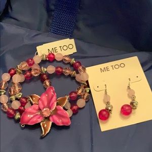 New Me Too Bracelet and Earings Set